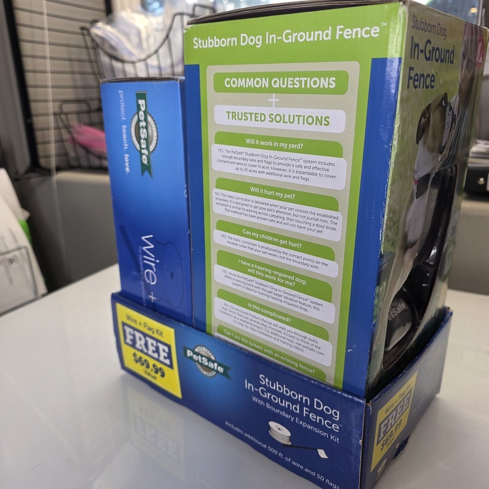 New Box PetSafe In Ground Stubborn‎ Dog Fence Receiver Collar Complete 500 Ft - Picture 3 of 4